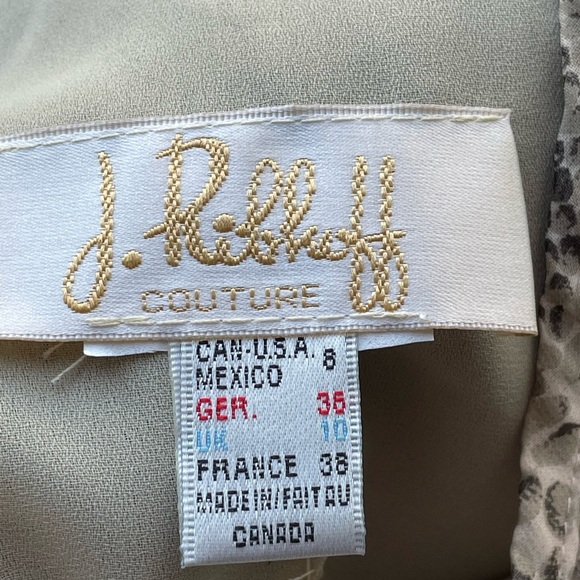 Joseph Ribcoff couture taupe snake print sequin dress size 8 - Picture 2 of 4